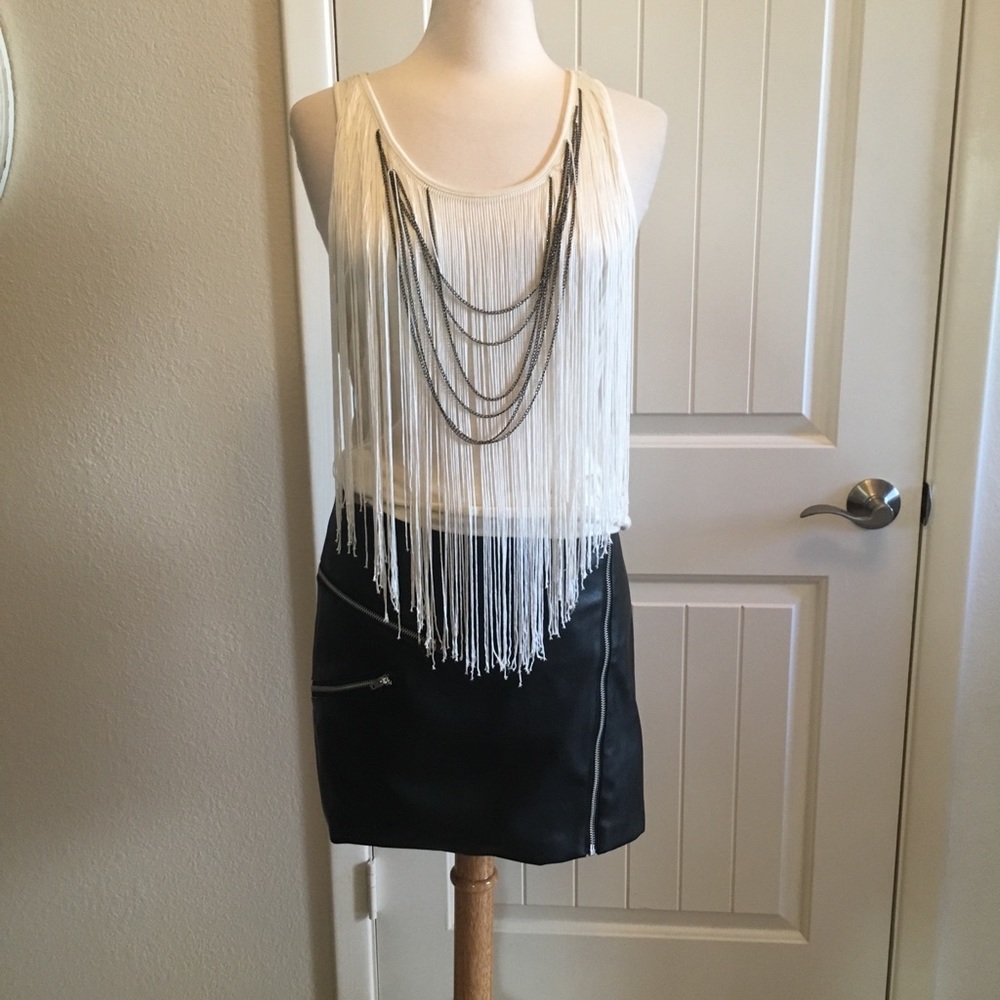 Sleeveless Fringe Top